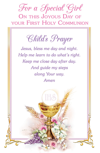 First Holy Communion Card Templates Free - View #2